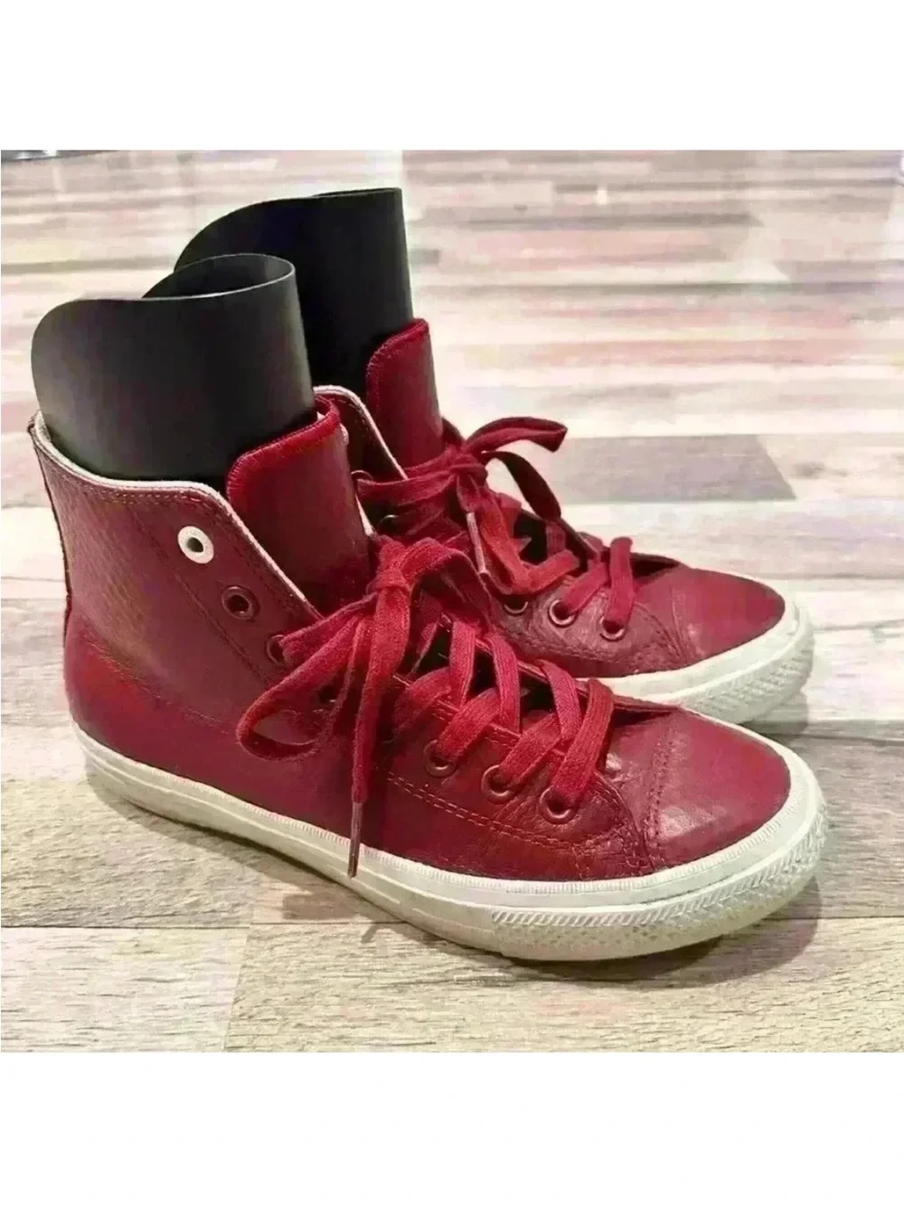 Converse Red High-Top Sneakers - Picture 3 of 5